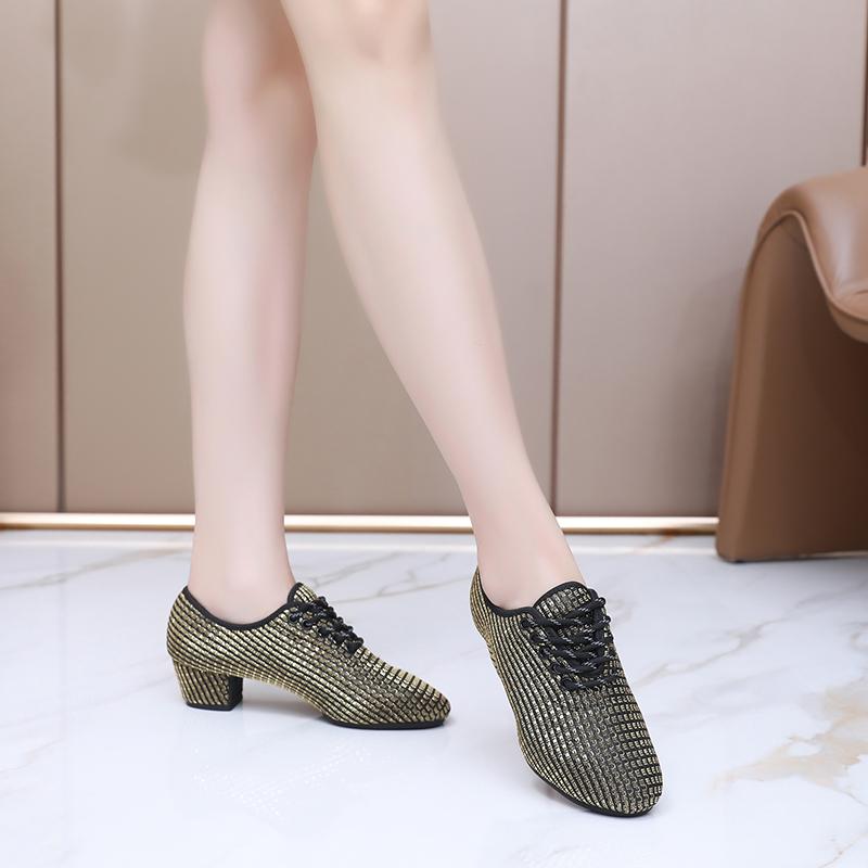 New Adult Women Latin Dance Shoes Ladies Modern Standard Dancing ShoesTeachers Shoes Indoor Heeled 3.5cm