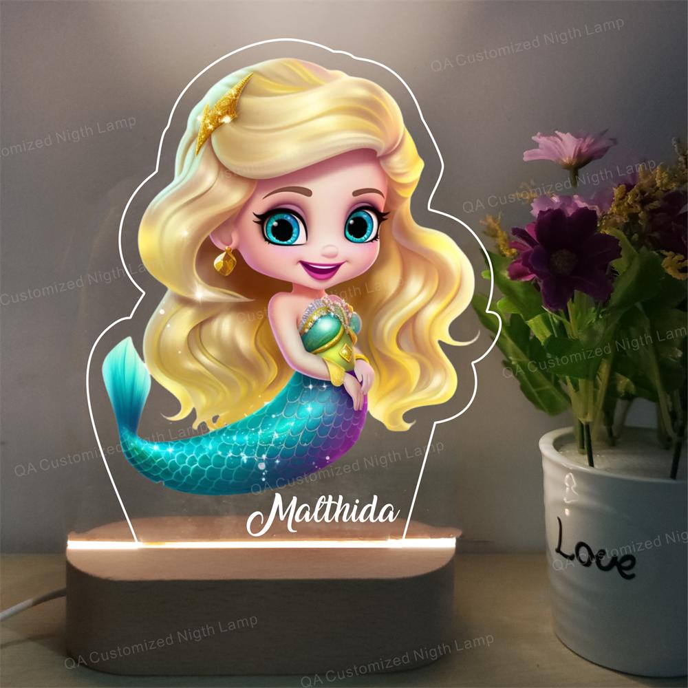 Kids Name Night Light Customized Acrylic Night Lamp Birthday Gift Christmas Present