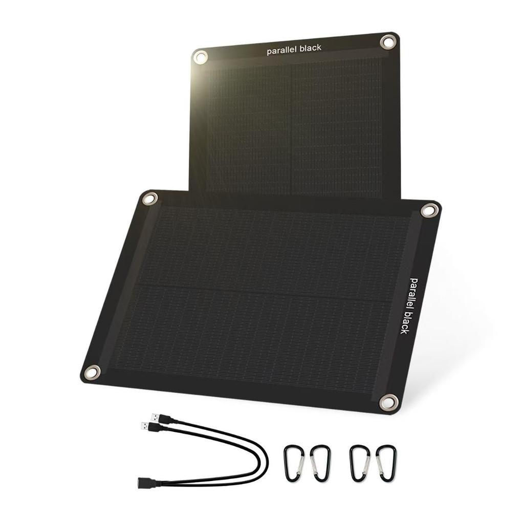 Parallel Black 12W X 6W Solar Panel with USB Output and 5V Solar 2A Fast Charging In Parallel Compatible with USB Output Lightweight and Weighing Just