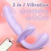 APP Strapless Strap-On G-Spot Dildo Vibrator Realistic Double-Ended Vibrating Butt Plug Anal Sex Toys for Women Lesbians Couples