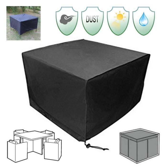 Housse de Protection - - Table de Jardin - Imperméable - Résistante à la déchirure - 115x115x74cm