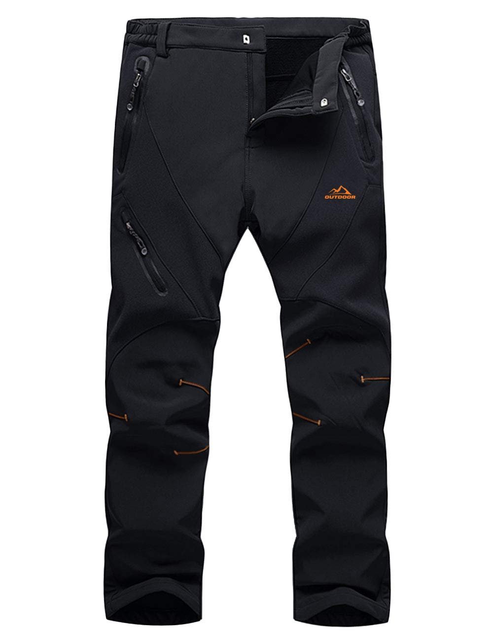 

MAGCOMSEN Men s Climbing Pants, Trekking Pants, Work Pants, Hiking Pants, Winter Fleece Pants, Warm, Travel Pants, Black, CN XL (Japan Size L)