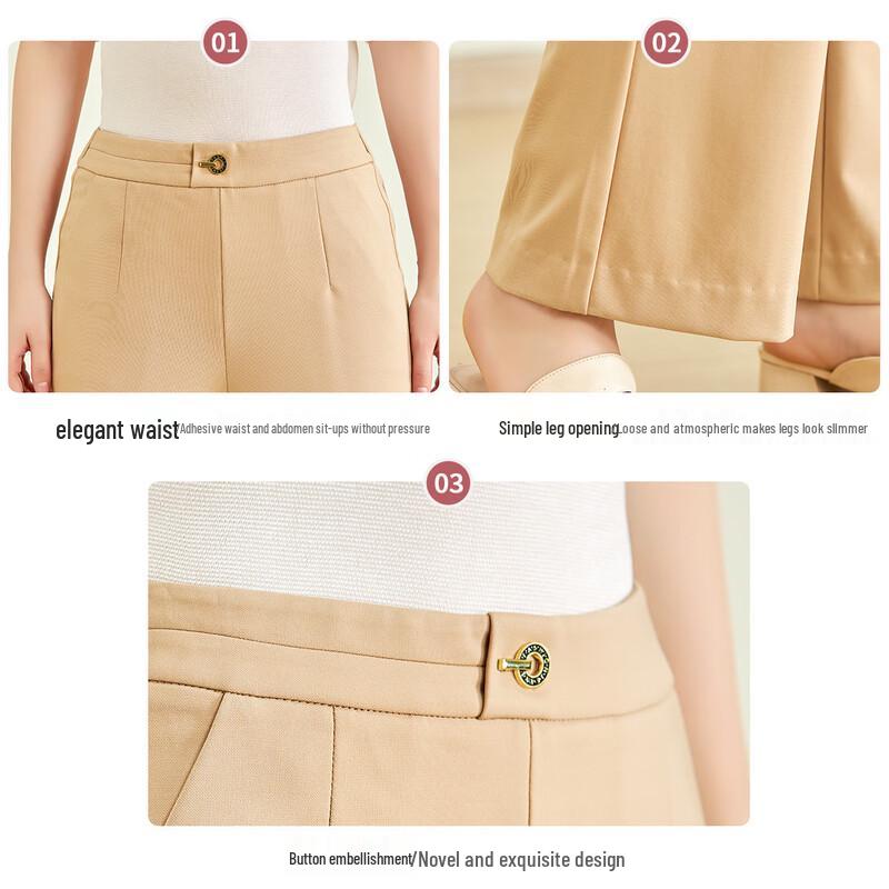 Simple Fox Women's High-Waist Micro Flared Summer Casual Pants