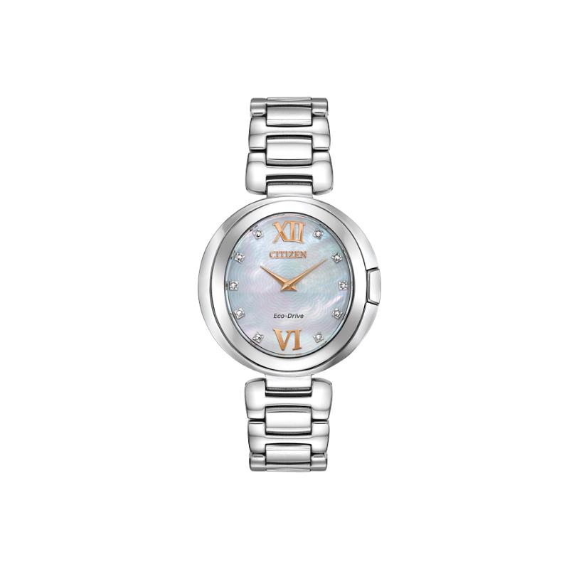 

CITIZEN Capella 50m Water Resistant Light Powered Quartz Movement Stainless Steel Strap Watch 34mm EX1510-59D Silver Dial