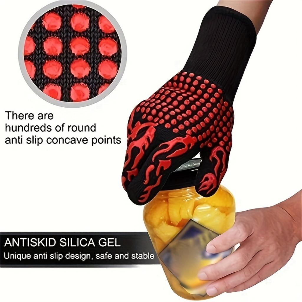 Universal Size Cooking Gloves, Heat-resistant and Non Slip Microwave Oven Baking Gloves