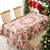 1pc 1pcs Vintage Cardinal Winter Tablecloth Suitable for Christmas Party Table Cover, Rectangular Table Cover with Cardinal Bird Print, Stone Wall for