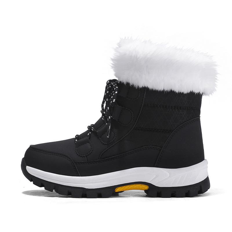 

Women s High-Top Winter Snow Boots - Warm Cotton Shoes US 9.5 білий/чорний