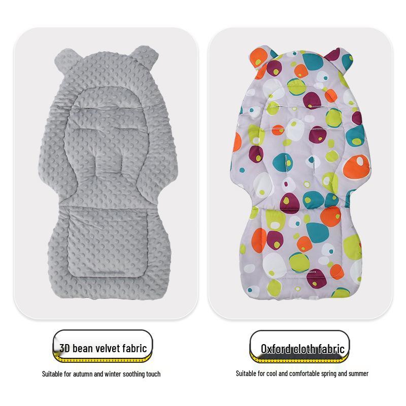 Universal Cotton Cushion Pad for Baby Strollers and High Chairs - Thickened, Four Seasons Use (Autumn/Winter Backrest, Umbrella Stroller).
