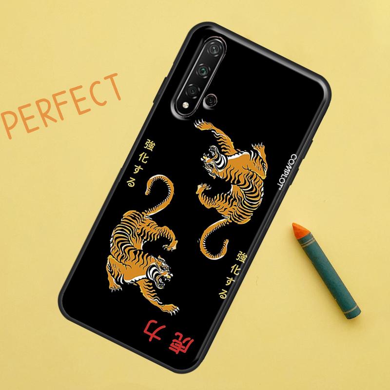 Tiger Red Sun Japan Art For Huawei Nova 5T 9 10 SE 7i 8i 11i 12i Y60 Y61 Y70 Y72 Y73 Y90 Y91 P20 P30 P40 Lite Case