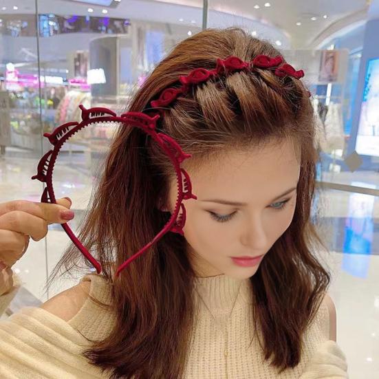 3Pcs Braided Headband with 8 Clips Each Multi-Tooth Layered Design Hair Hoop Women Girls Easy Styling Hair Accessories