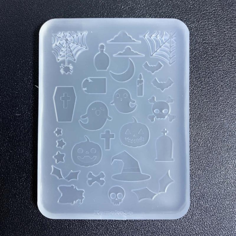 Pumpkin Skull Quicksand Silicone Mold Epoxy Resin Casting Mold Pendant Jewelry Keychain Decoration  Craft Making