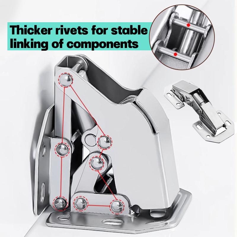 Stålskåpsgångjärn 90 Grader Utan Borrning Skåpsgångjärn Hydrauliskt Dämpande Gångjärn Möbelbeslag Tillbehör