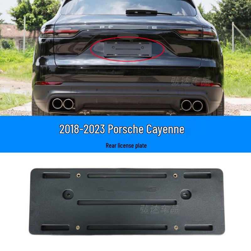 Porsche Cayenne License Plate Holder for Front and Rear with Conversion Tray