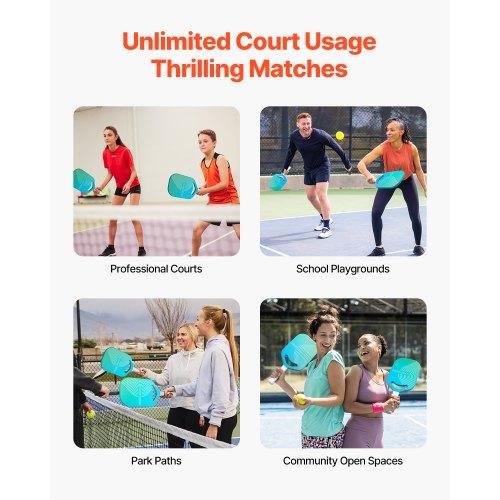 VEVOR Pickleball Paddle with Aero Throat, T700 Carbon Fiber Surface & Honeycomb Core