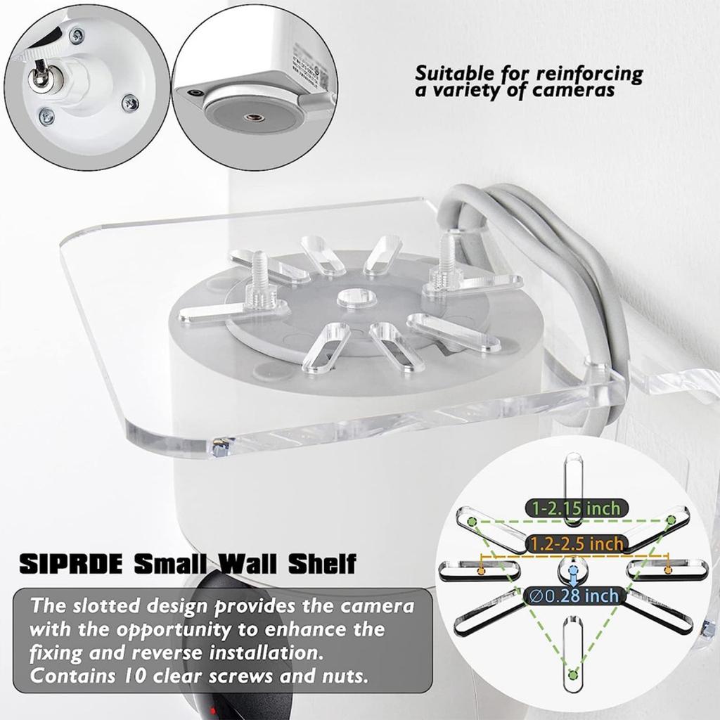 Modern Acrylic Wall Shelf Functional Acrylic Speaker Wall Mount Easy Mounting Stylish Design with Clear Sticker