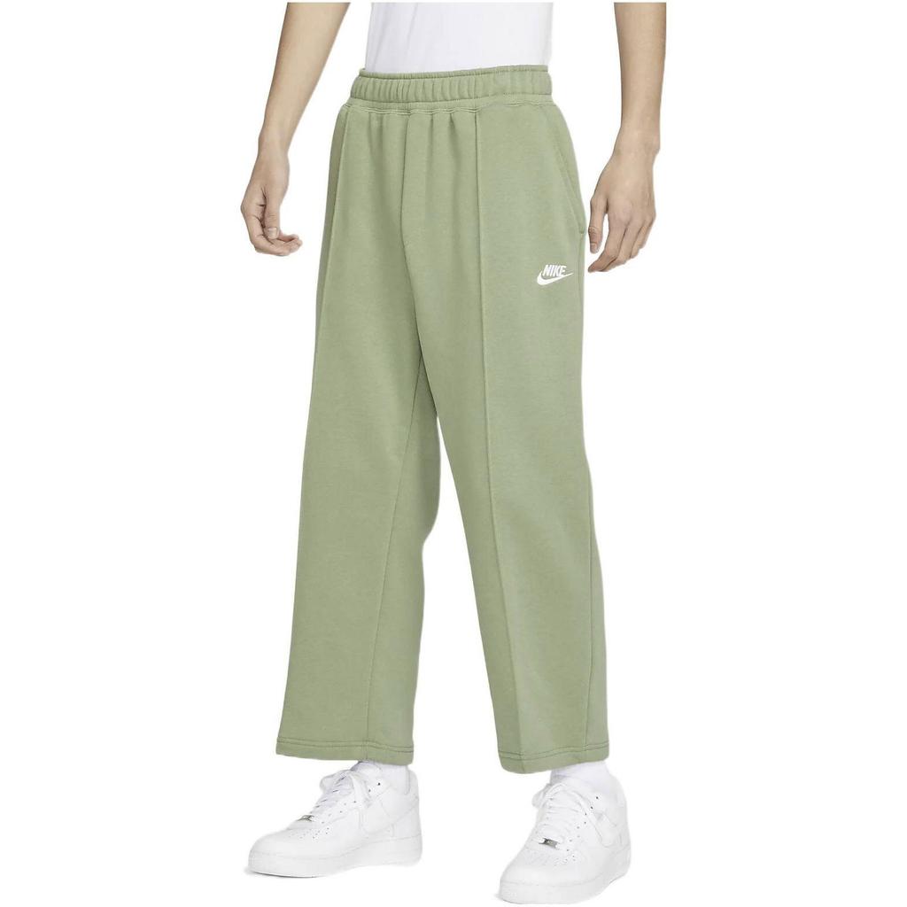 Nike Solid Color Logo Straight-Leg Capri Pants Men Bottoms Green DX0544-386