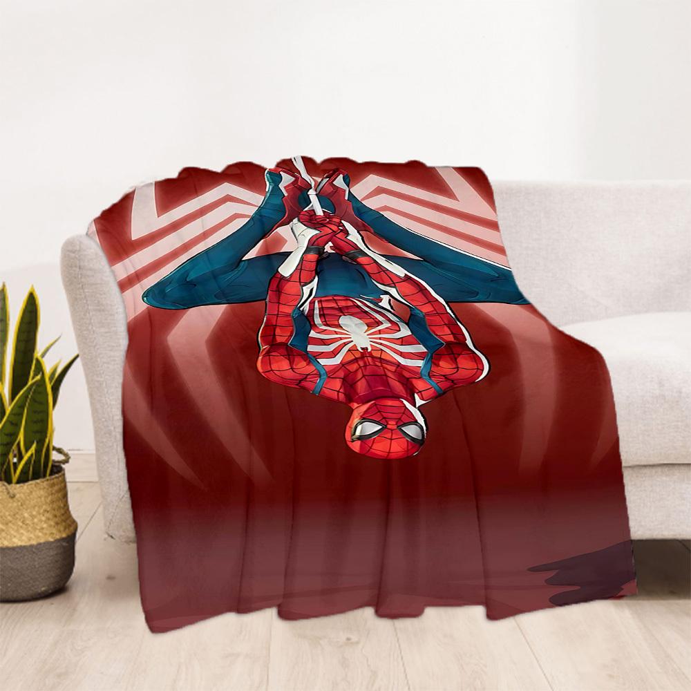 1pc Spider-Man Outdoor Blanket Lightweight Flannel, Soft & Warm, All-Season Use for Sofa, Outdoor, Camping, Living Room, Office035
