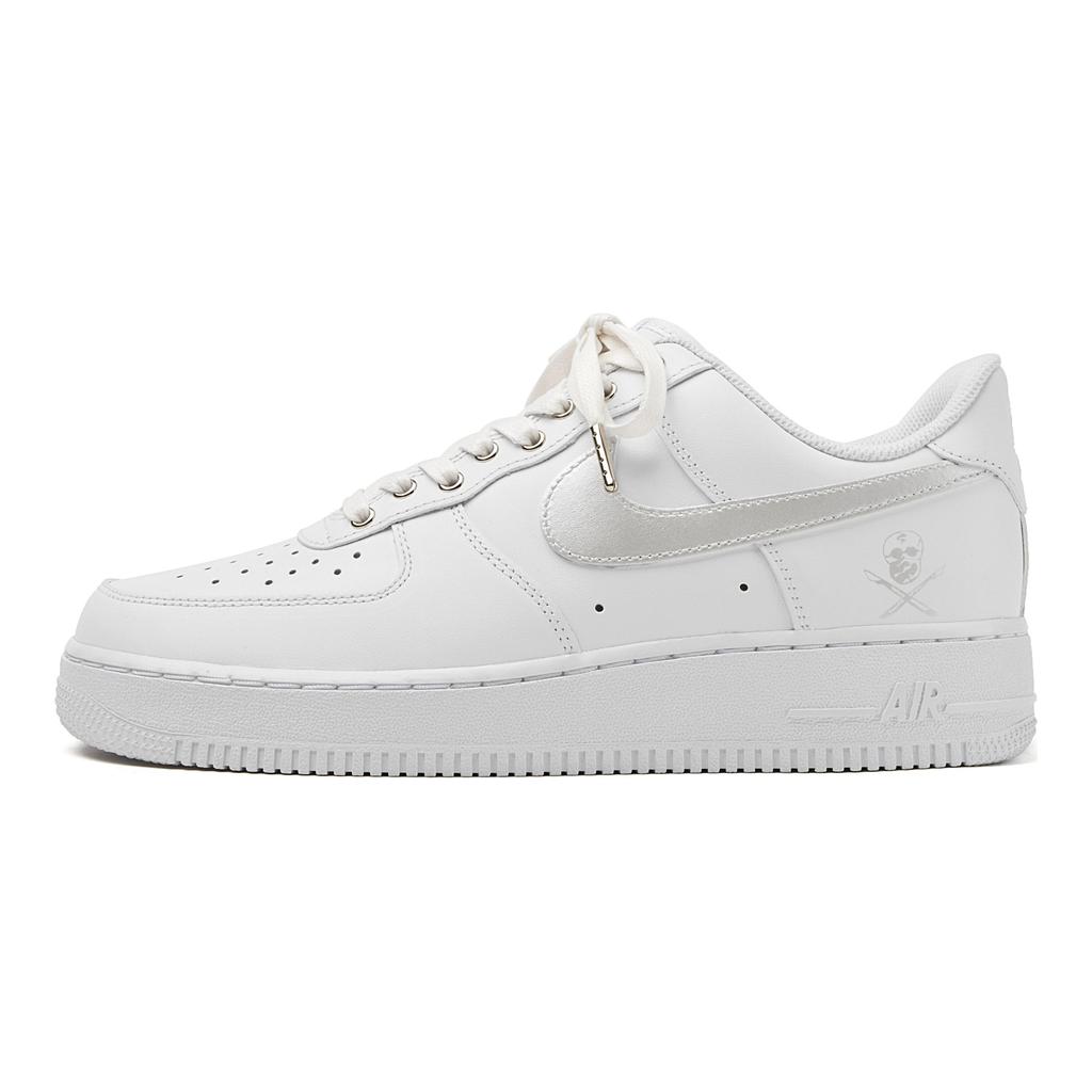 Nike Air Force 1 Air Force 1 Abrasion Resistant Balance Low top Skateboard Shoes Unisex White Silver CW2288-111(Team55-)