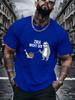 Unisex Crew Neck Tee Funny Sloth And Snail Cartoon Print Short Sleeve Oversized Male Daily Casual Soft Breathable Basic Wear Top