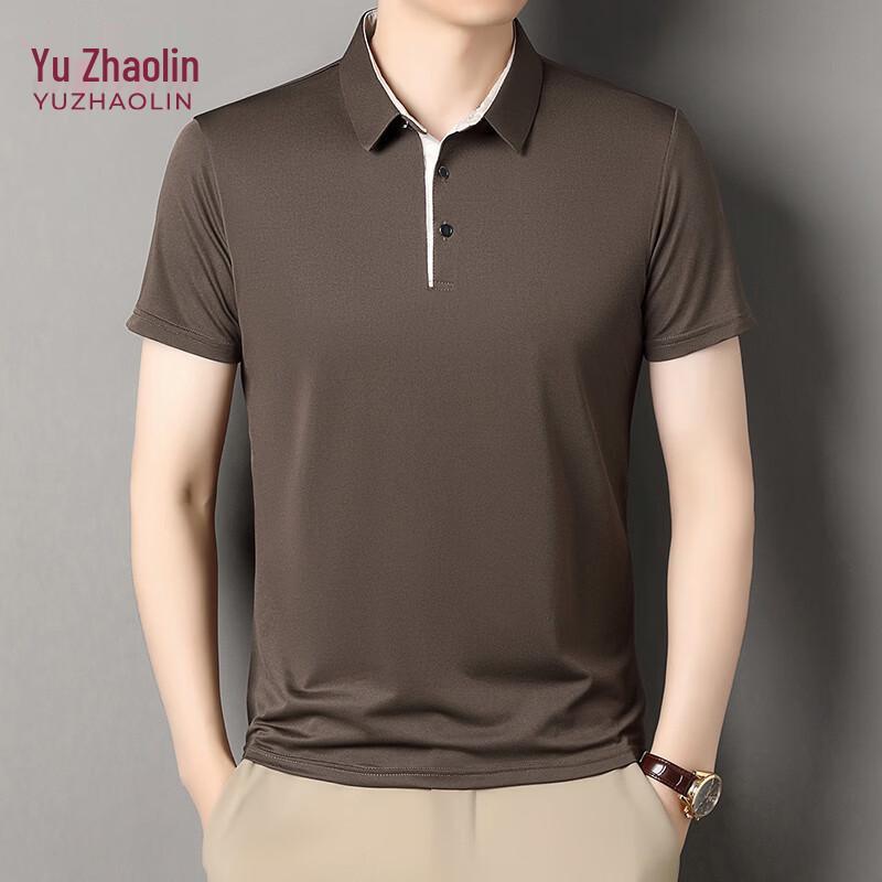 YUZHAOLIN Men s Summer Breathable Quick-Dry Polo T-Shirt M