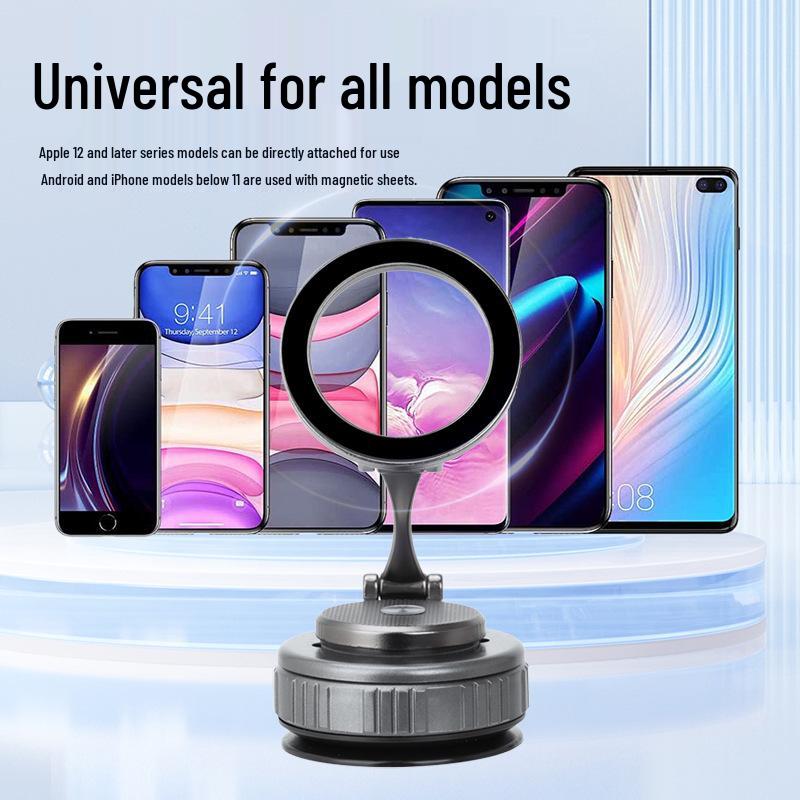 Magnetic Phone Holder with 360° Rotation: Foldable Suction Stand for Car & Desktop Navigation