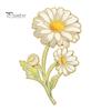 Decorative Clothing Pin Brooch Pin, Enamel Flower Design with Smooth Edges, Lapel Lightweight Zinc Alloy Badge for Jackets Scarves Bags Gift Non-snag