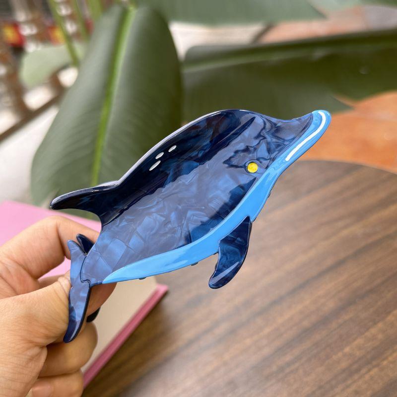 1pc New Ocean Whale Hair Clip Korean Edition Shark Clip Rear Head Hair Grab Hair Tail Clip Hair Grab