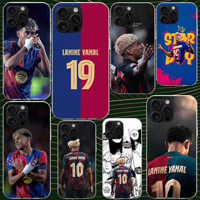 L-Lamine Y-Yamal 19 Pouzdro pro iPhone 13 12 Mini 11 Pro Max Měkký kryt na telefon X XS XR 7 SE 8 Plus 6 6S 5 5S Silikonové Černé Capa