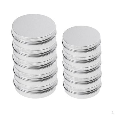 10pcs 5ml Aluminum Tin Jars, Cosmetic Tins Empty Container, Round Pot Screw Cap Lid Box Case, for