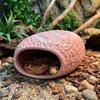 Cooling Bread Shaped Reptile Hideout Anti-slip Fish Spawning Cave Pet Habitat Cave  Reptile Cage