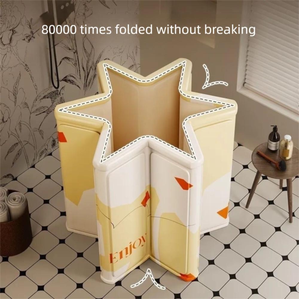 Round Enlarged Foldable Bath Tub Full Body Bath Bucket Portable Portable Bathtub Household