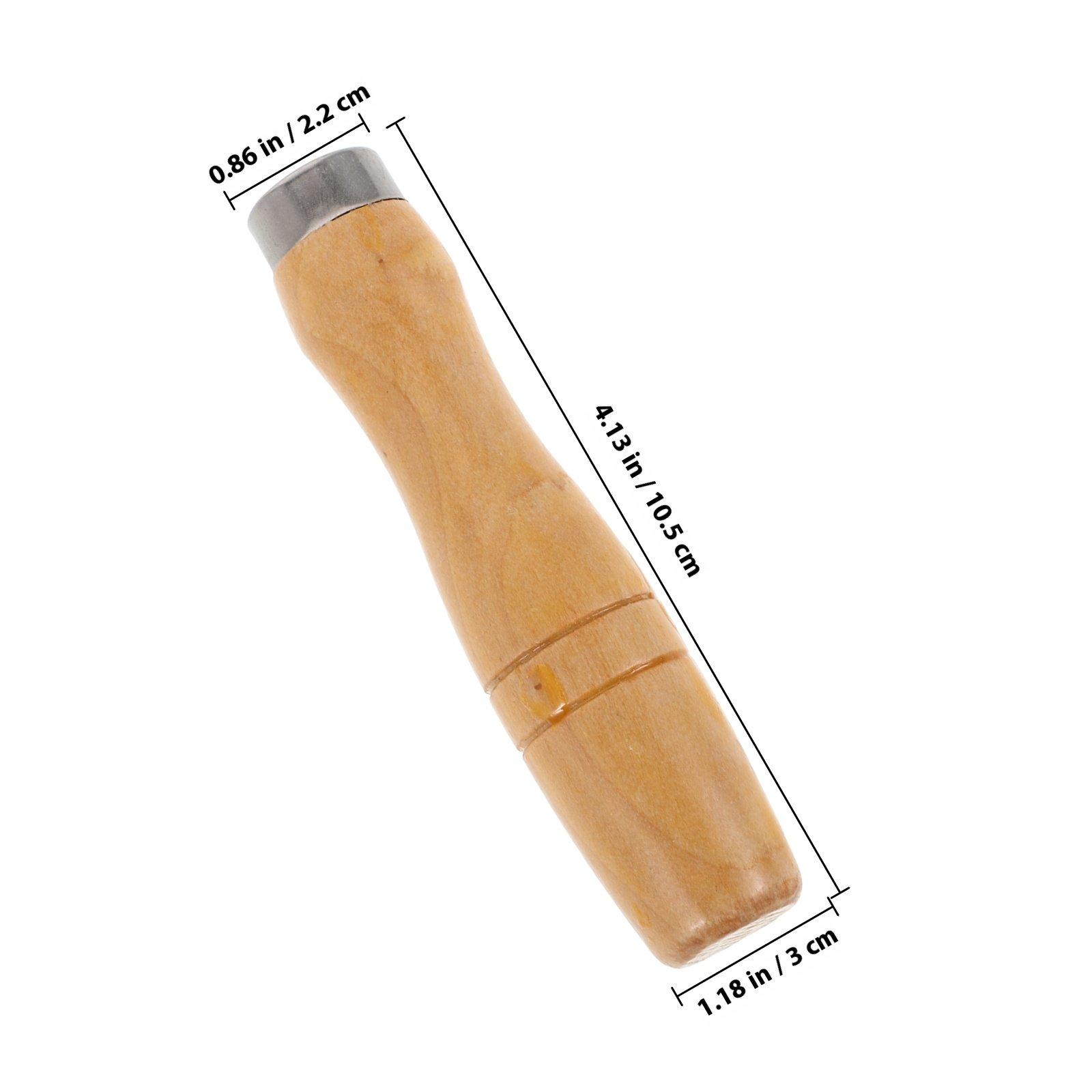 

5Pcs Wooden Handle for File Cutting Tool Ergonomic Shape 113Cm Length High Impact Resistance Secure Metal Sleeve Fit for Rasp хаки