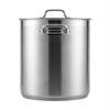 22L Stainless Steel Pot Large 30.5 Cm With Cooking Lid Silver