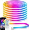 LED Neon Light Strip, Remote & App Controlled, IP65 Flexible 24V RGB