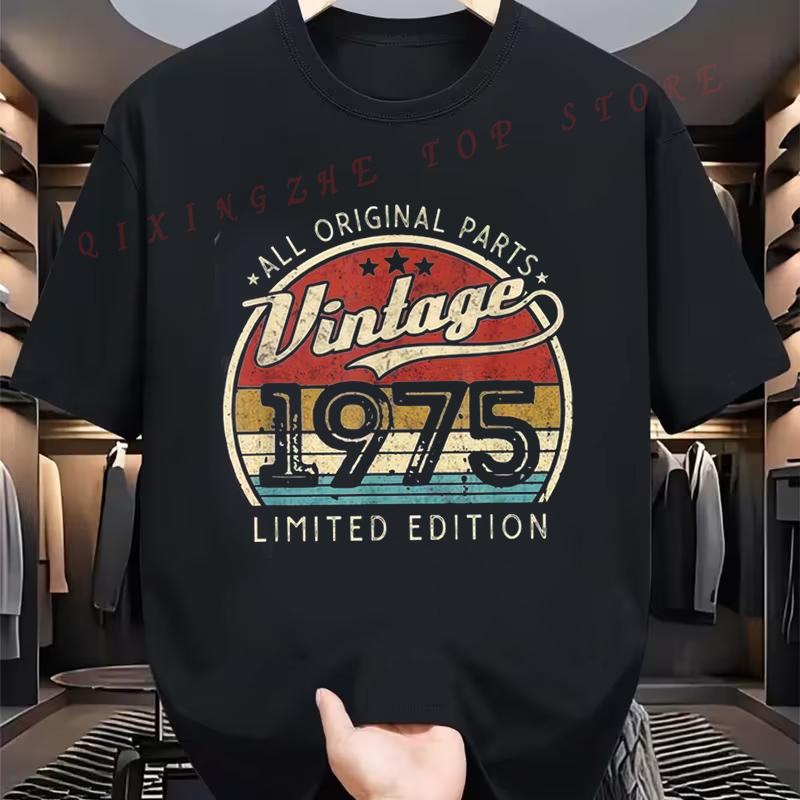 Vintage 1975 Limited Edition Graphic TShirt Funny Present For Mens Short Sleeve TShirts Oneck Top Tees