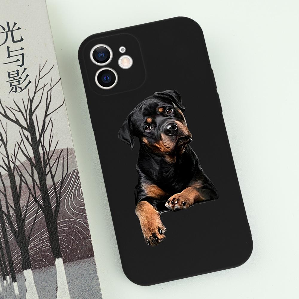 Cute Cat Dog Couple Phone Case For iPhone 16 15 14 13 12 11 Pro Max Mini X XS XR SE 7 8 Plus Cute Shockproof Soft Cover Fundas