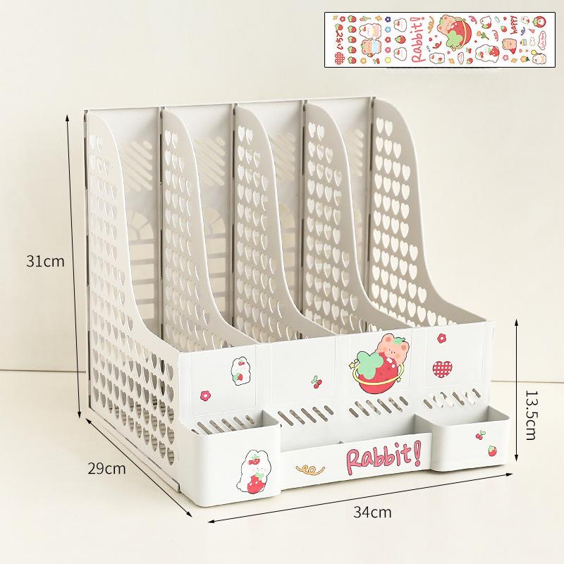 Desktop-Datei Lagerung Box Nette Student Buchstütze Schlafsaal Schreibtisch Buchhalter Buch Lagerung Regal