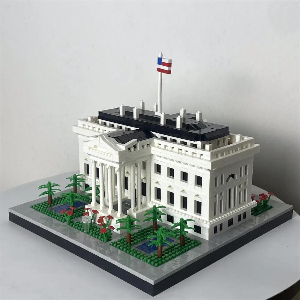 Knew Built Micro Mini Building Block with USB LED Light White House Toy Architecture Model Ideal Decorative Piece Home Office