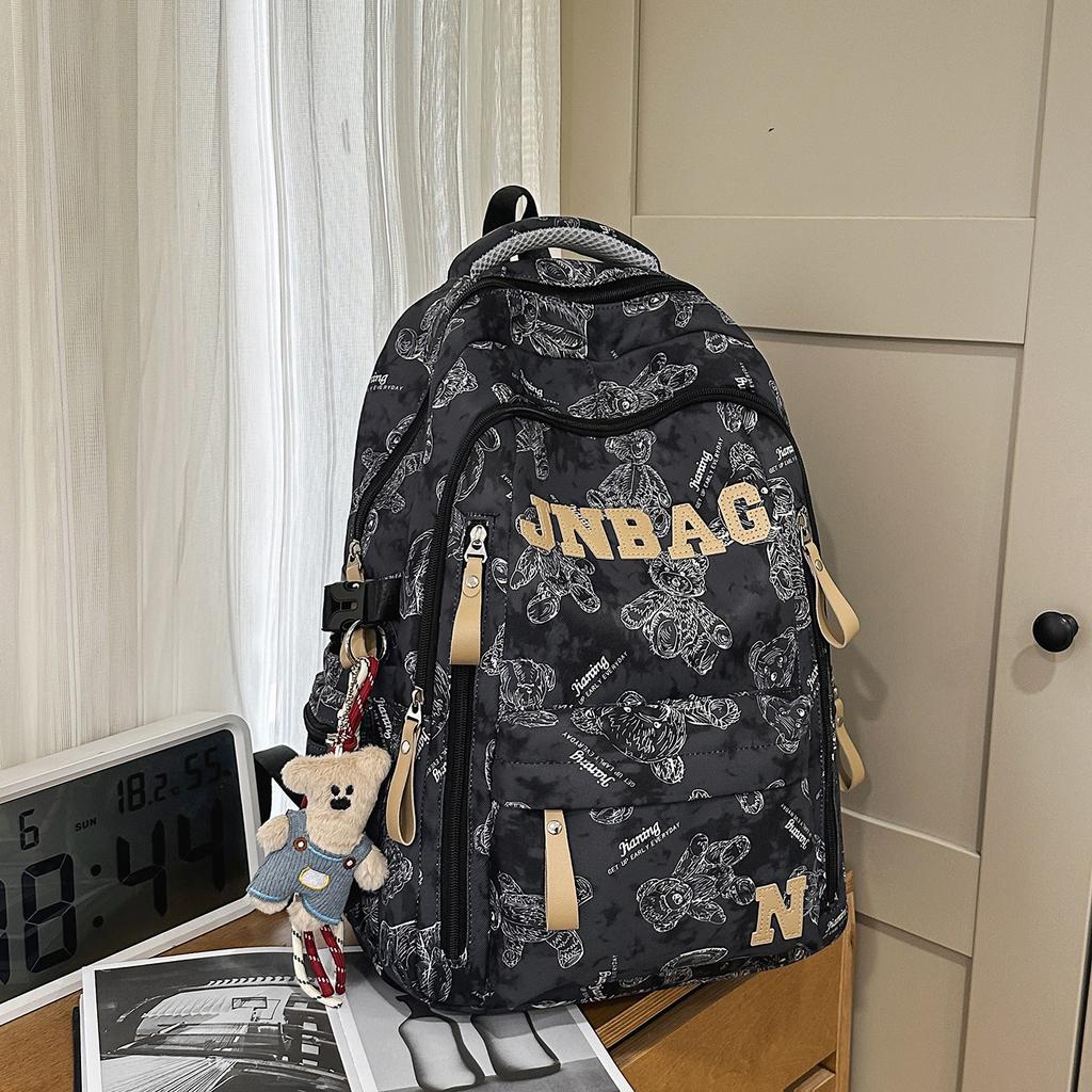 Schoolbag1011 New School Bag Boys and Girls Junior High School Students High School Students Printed Backpack Fifth and Sixth Grade Travel Backpack