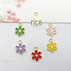 Alloy Flower Petal Jewelry Accessories: DIY Earrings, Phone Chain, Oil Drip Pendant