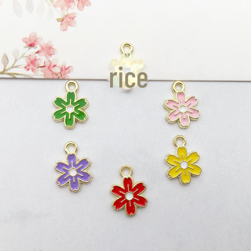 Alloy Flower Petal Jewelry Accessories: DIY Earrings, Phone Chain, Oil Drip Pendant