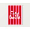 Fashion Ciao Bella Canvas Printing Wall Italian Quotation Typesetting Wall Art Poster for Modern Living Room Girly Home Decor