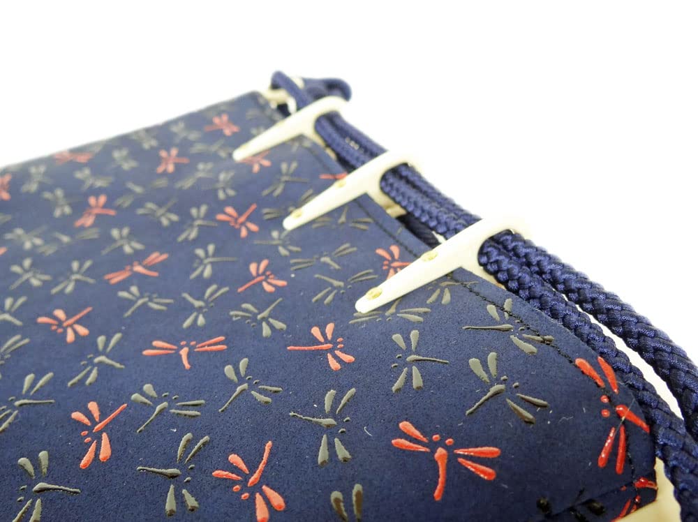 Taška Inden Gakiri 7505 Nagomi Navy Deerskin Red Jet Black Lacquer Vzor vážky x 19 cm x 1 vnitřní kapsa na zip [Indenya] 26,5 cm 1,5 cm