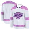 Kings Hockey Jersey White with Pink/Purple Accents Unique Patterned Design Athletic Jersey 3d Prints T-shirt Long Slesve V-neck T Shirt