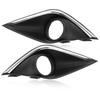 Fog Light Cover Front Bumper Pair Black Chrome Fog Light Lamp Frame Cover