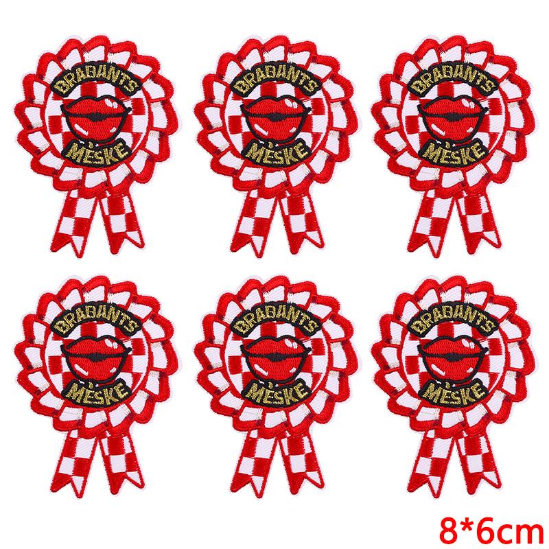 5pcs Wholesale Brabant Carnival Embroidered Patches Iron On Patch For Clothing Sew Netherland Patches On Clothes Decoration 