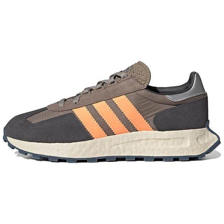 

Adidas Originals Retropy E5 Leather Comfortable Trendy Slip-Resistant Durable Lightweight Low-Top Casual Shoes Unisex Casual Shoes Gray Orange IE1539 36