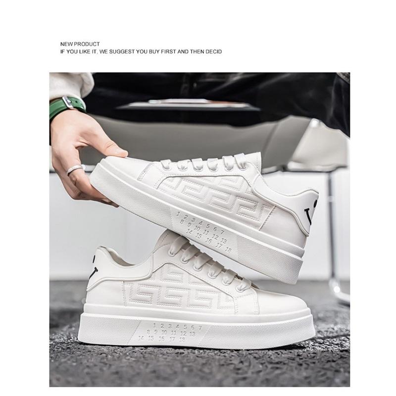 Herren Sportliche Schuhe mit dicker Sohle Schnürung Niedriger Schnitt Lässige Board Schuhe