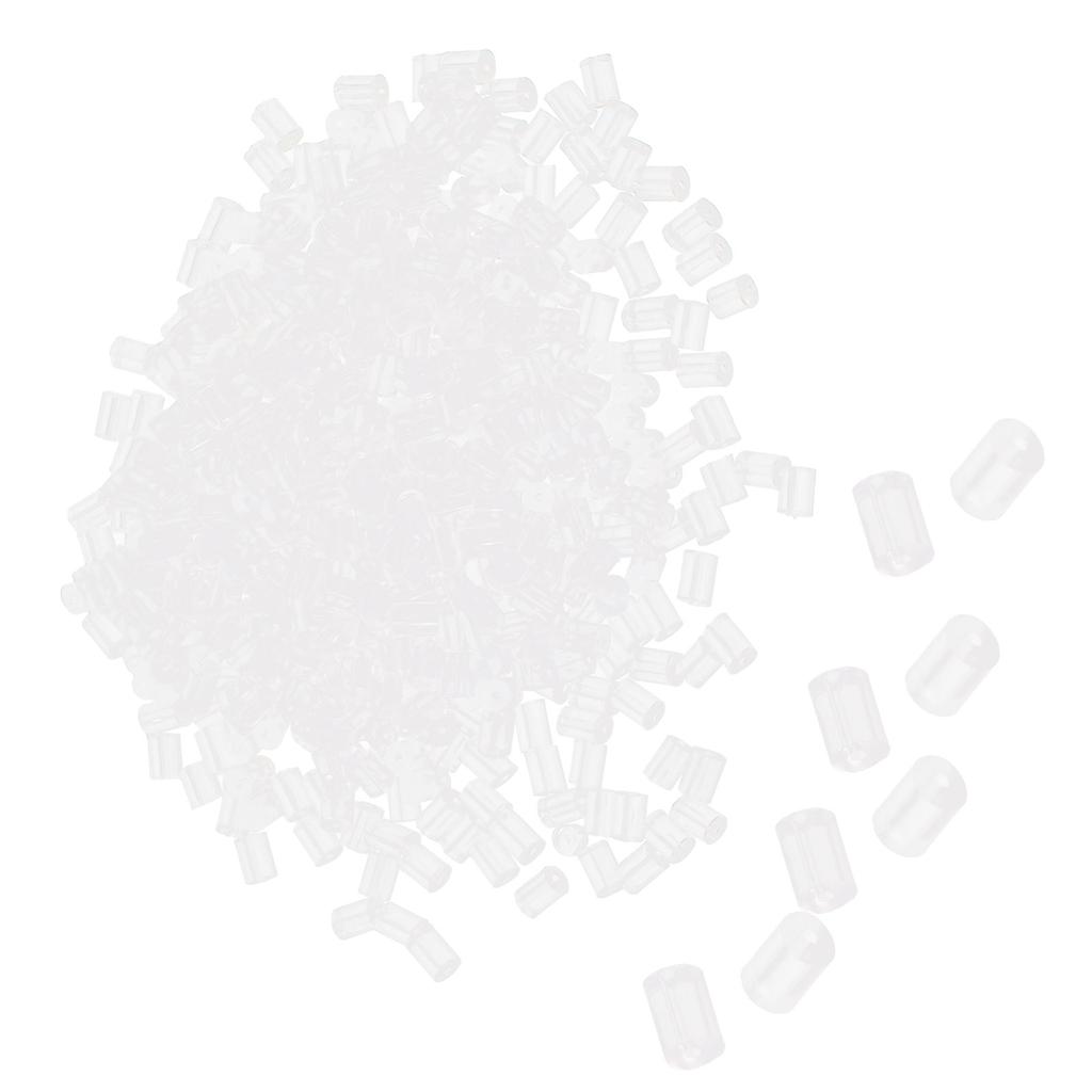 500pcs Cylinder Shape Earrings Back Stopper Silicone Transparent Earrings Locking Backing