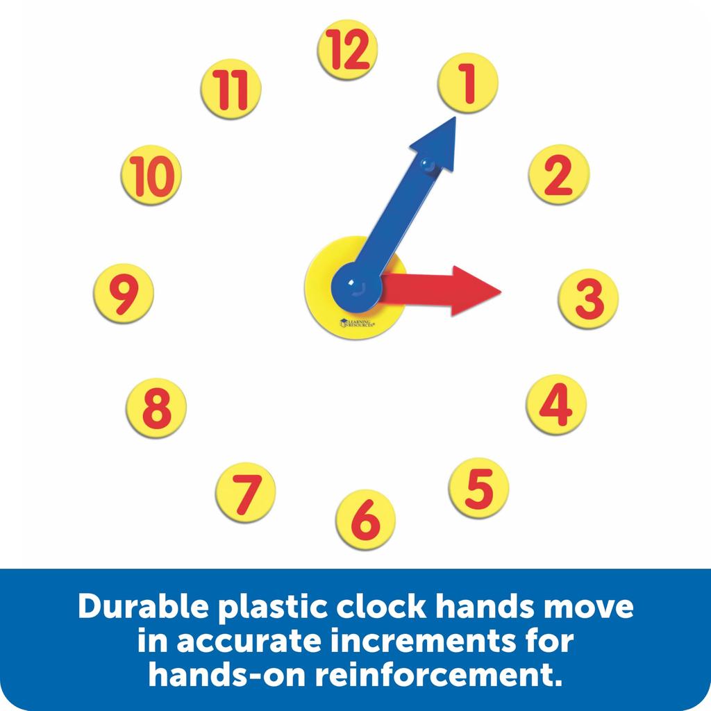 Learning Resources Learning Clock for Classroom Clock Magnet Set LER2984 Genuine Product